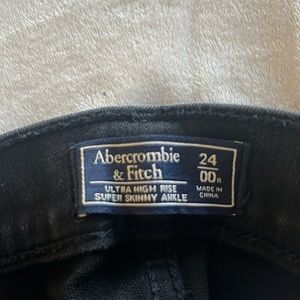 Abercrombie and fitch ultra high rise distressed jeans
